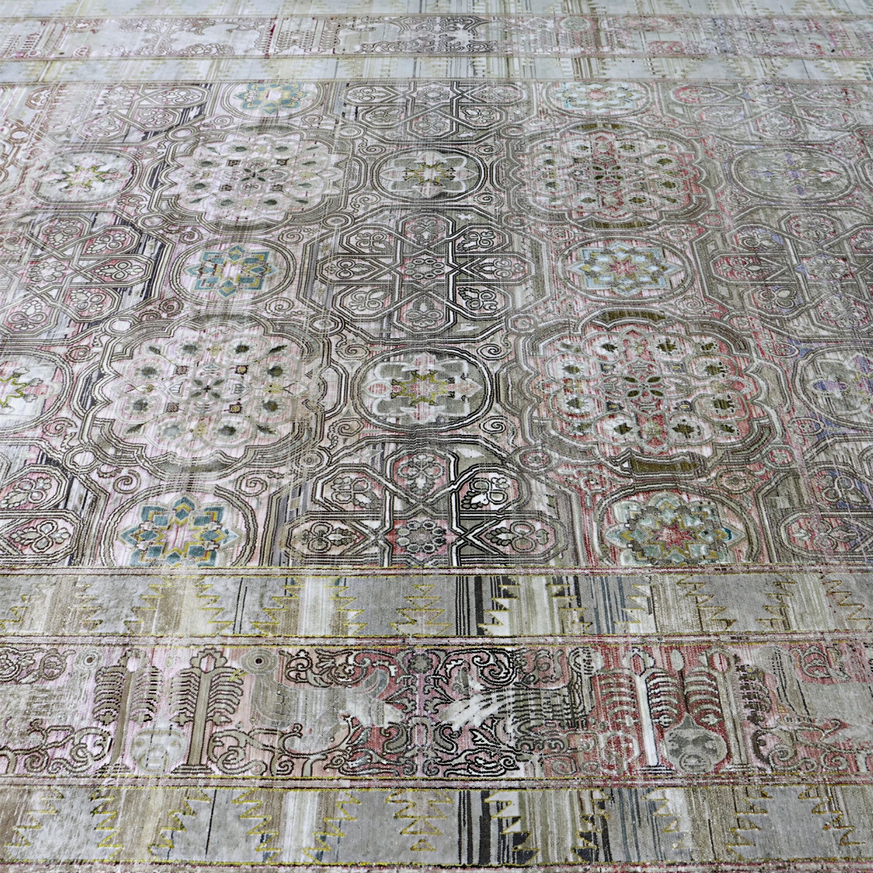 Rosa Alchemy Traditioneller Seidenteppich - 8'9' x 12'3'