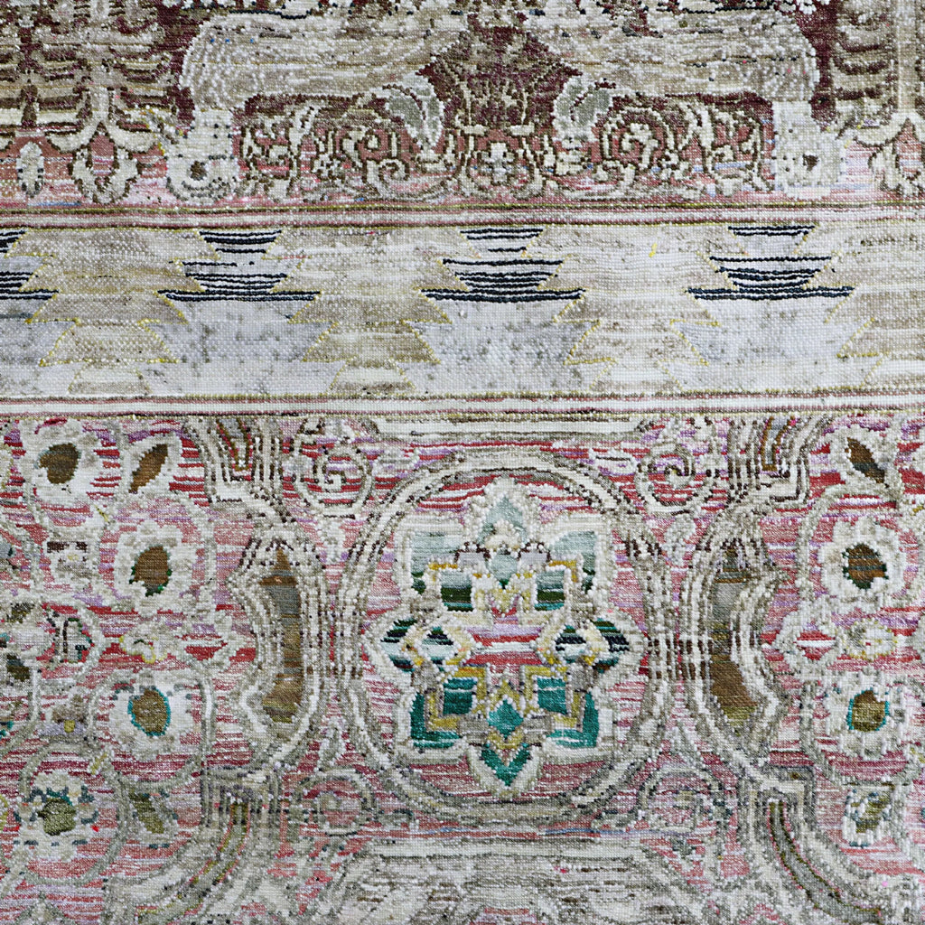 Rosa Alchemy Traditioneller Seidenteppich - 8'9' x 12'3'