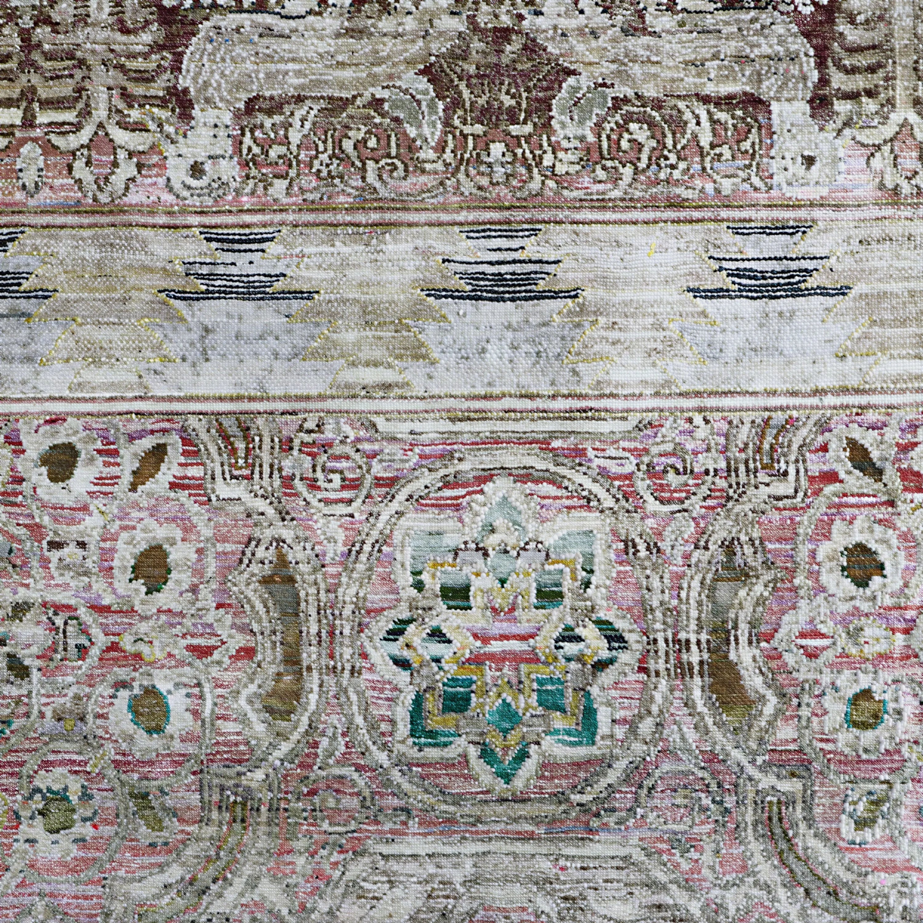 Rosa Alchemy Traditioneller Seidenteppich - 8'9' x 12'3'