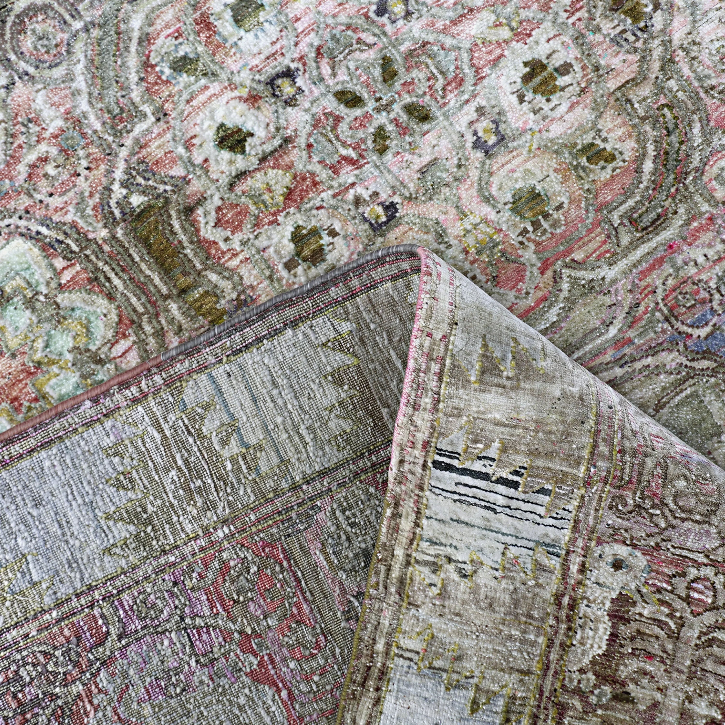 Rosa Alchemy Traditioneller Seidenteppich - 8'9' x 12'3'