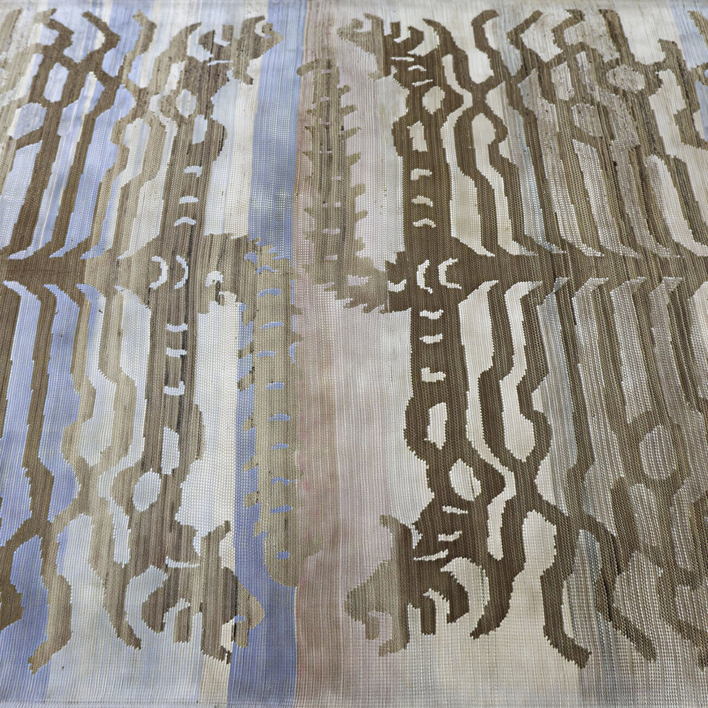 Braunblau Alchemie Übergangs Wolle Seidenmischung Teppich - 4'0' x 6'6'