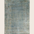 Blaue Alchemie Traditioneller Wollseiden-Mischteppich - 8'9' x 12'0'