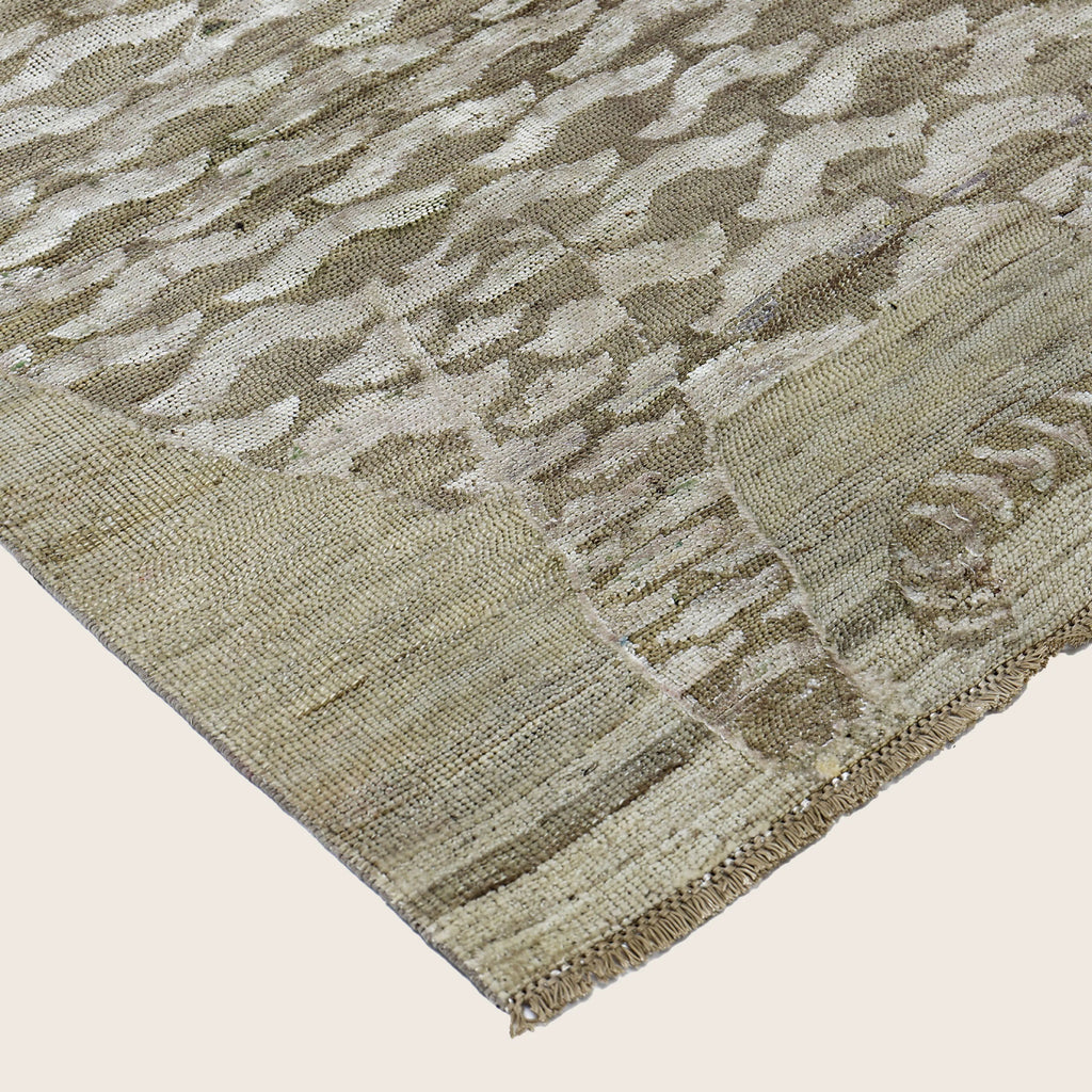 Braune Alchemie Übergangs Wolle Seidenmischung Teppich - 4'0' x 6'8'