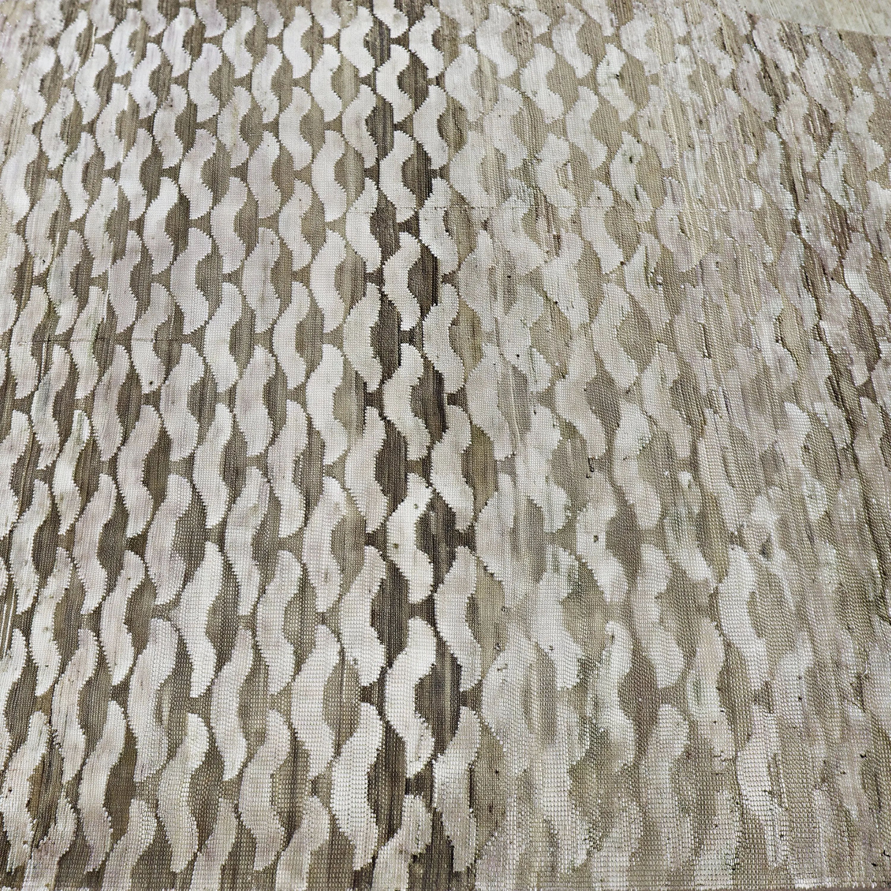 Braune Alchemie Übergangs Wolle Seidenmischung Teppich - 4'0' x 6'8'