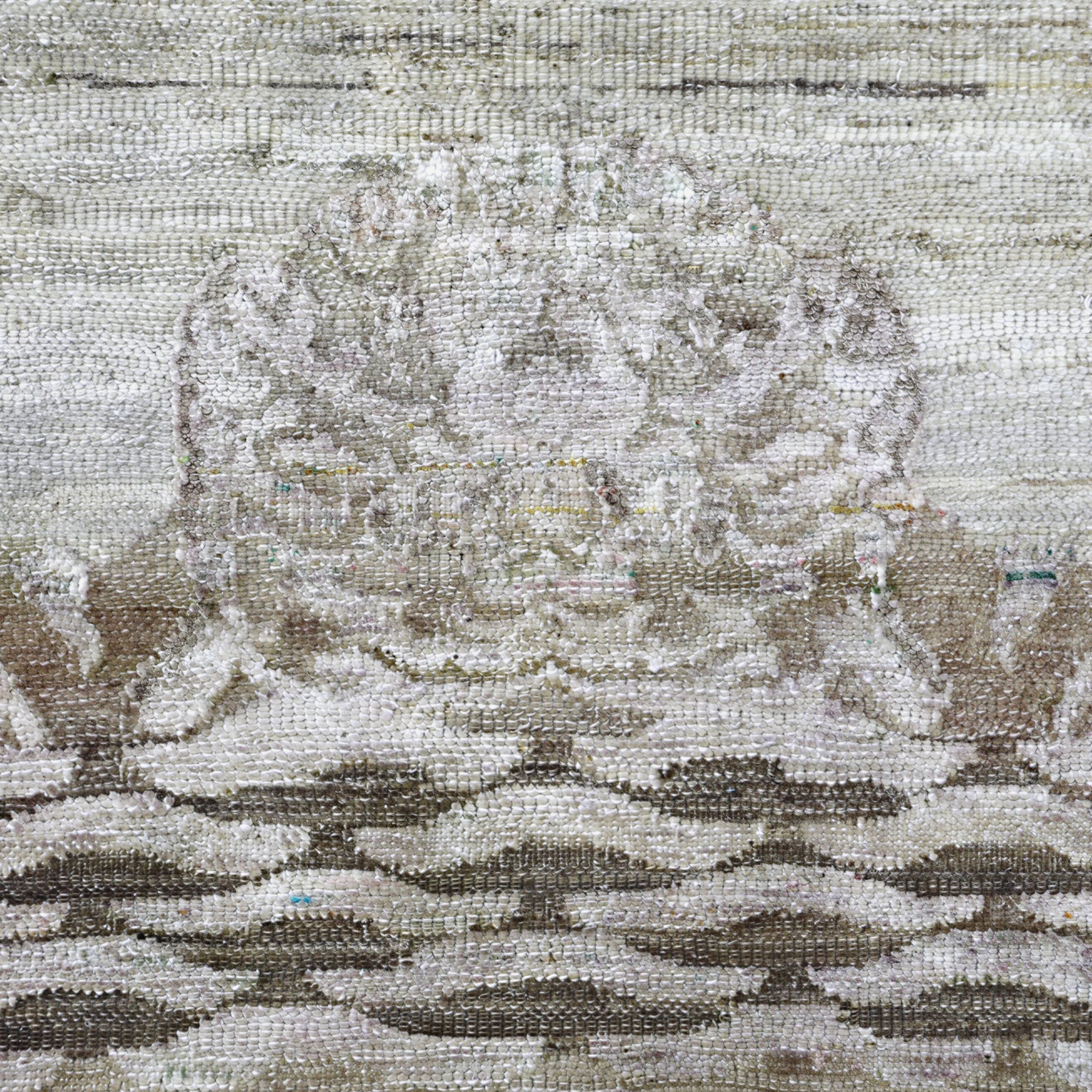 Braune Alchemie Übergangs Wolle Seidenmischung Teppich - 4'0' x 6'8'