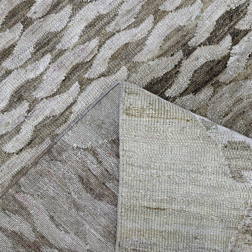 Braune Alchemie Übergangs Wolle Seidenmischung Teppich - 4'0' x 6'8'