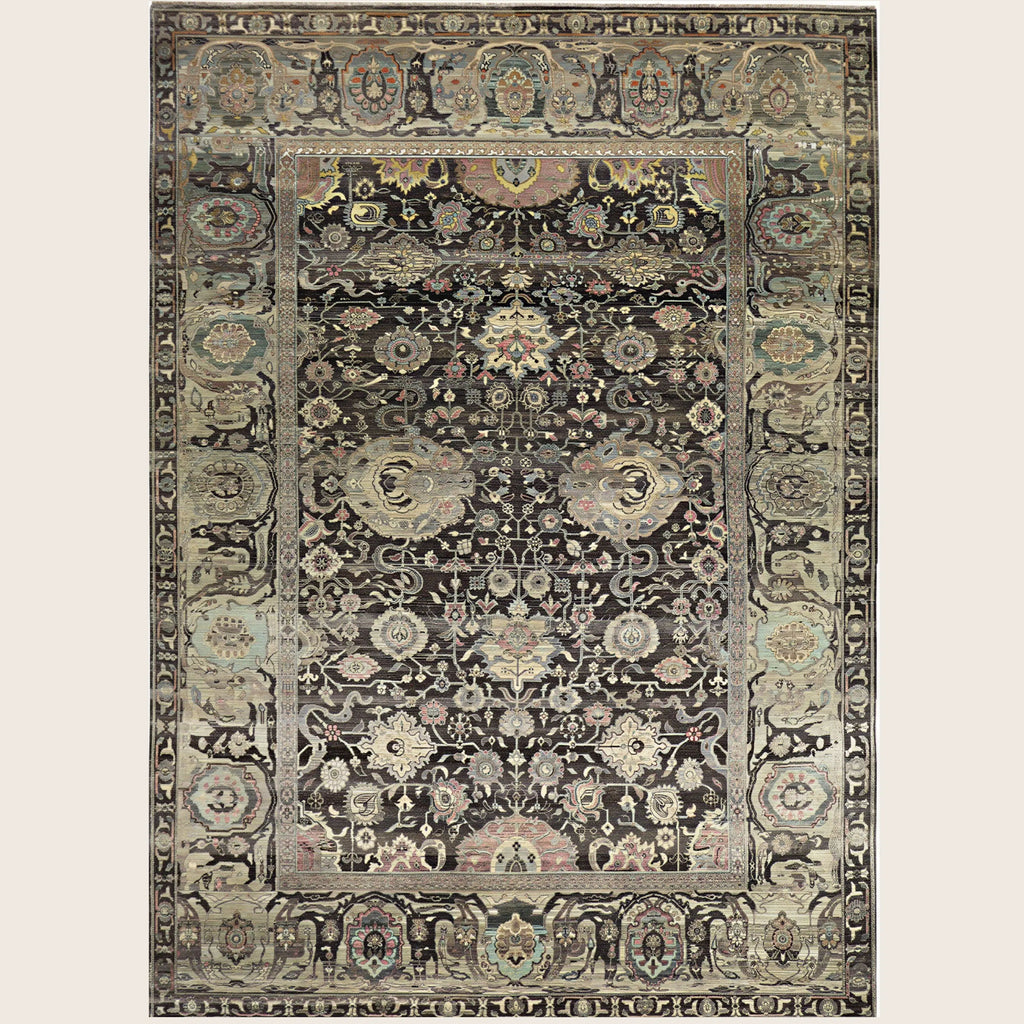 Braun Alchemy Traditioneller Wollteppich - 8'8' x 12'2'