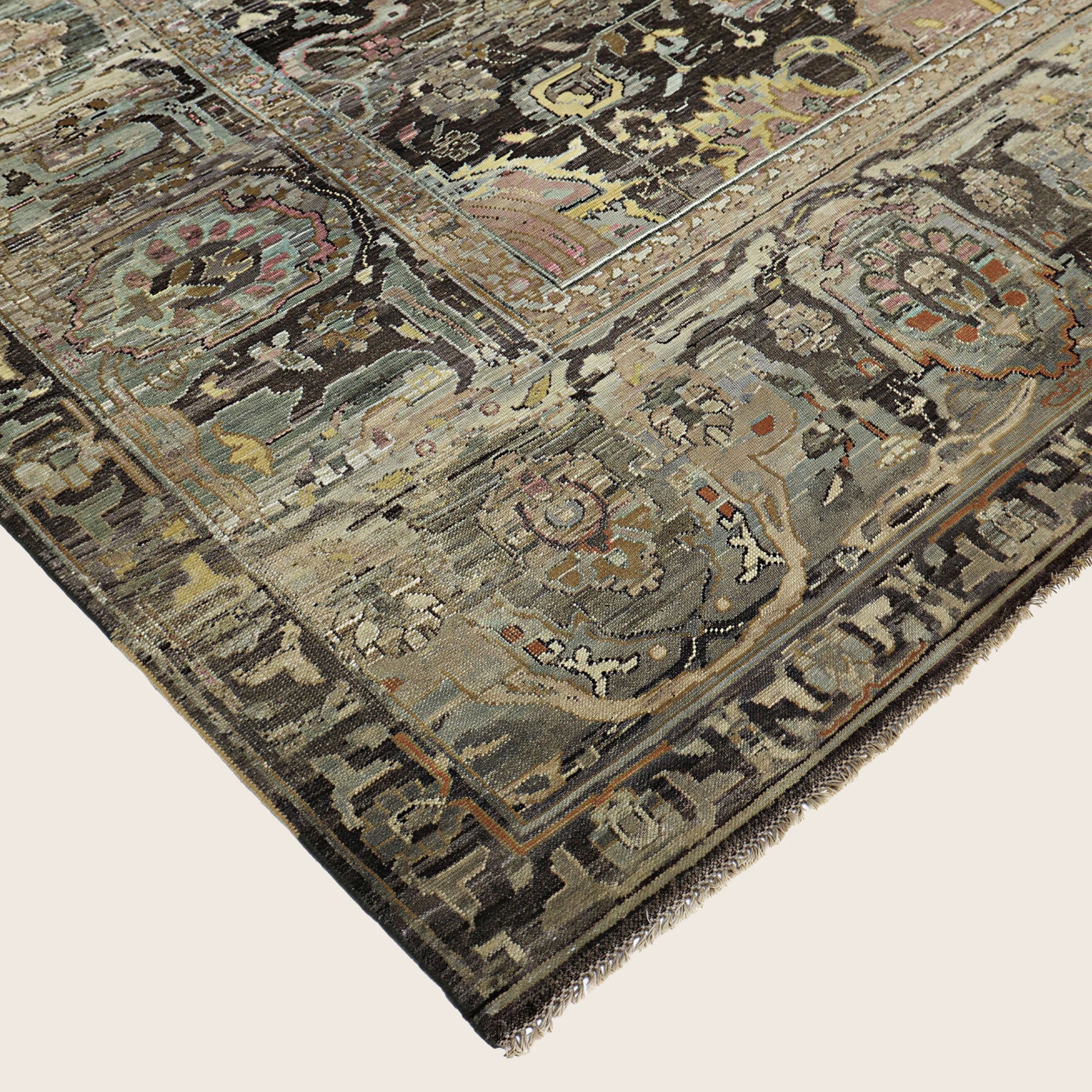 Braun Alchemy Traditioneller Wollteppich - 8'8' x 12'2'