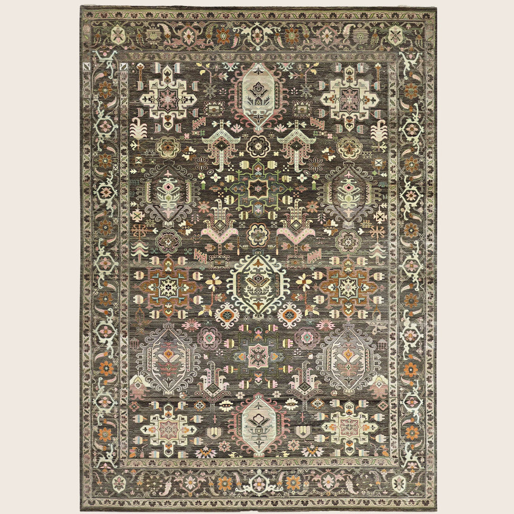 Braun Alchemy Traditioneller Wollteppich - 8'10' x 12'8''