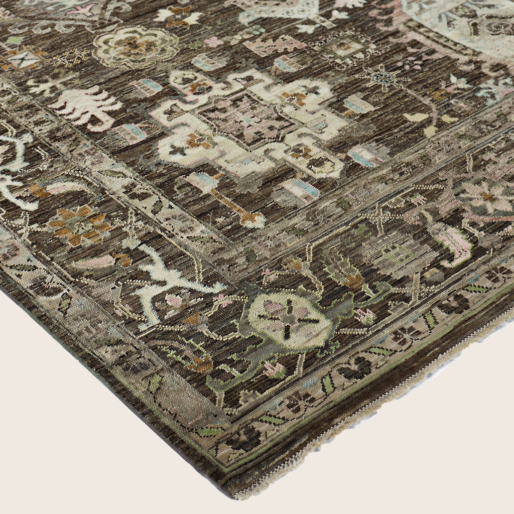 Braun Alchemy Traditioneller Wollteppich - 8'10' x 12'8''