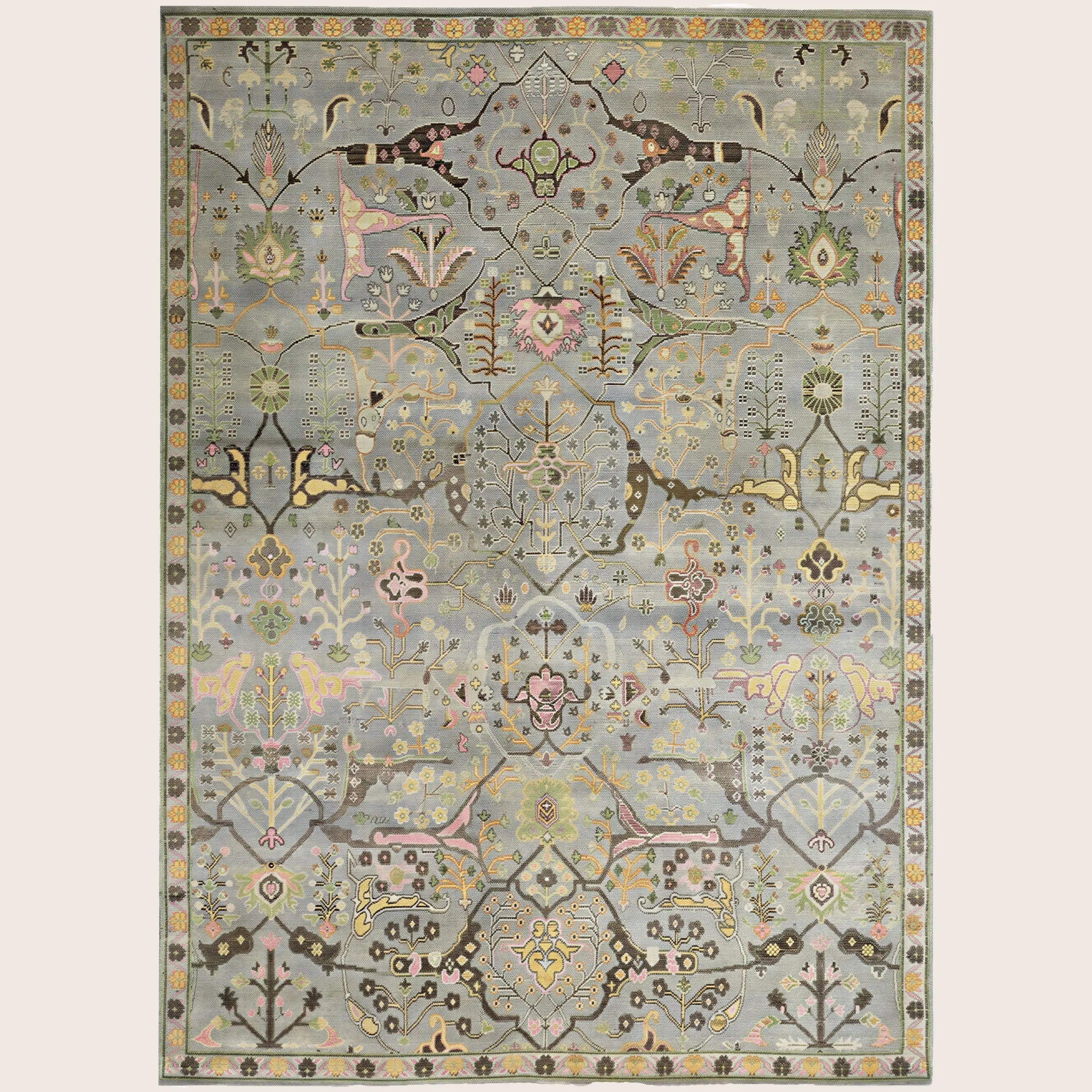 Graue Alchemie Traditioneller Wollteppich - 10'3' x 13'11''