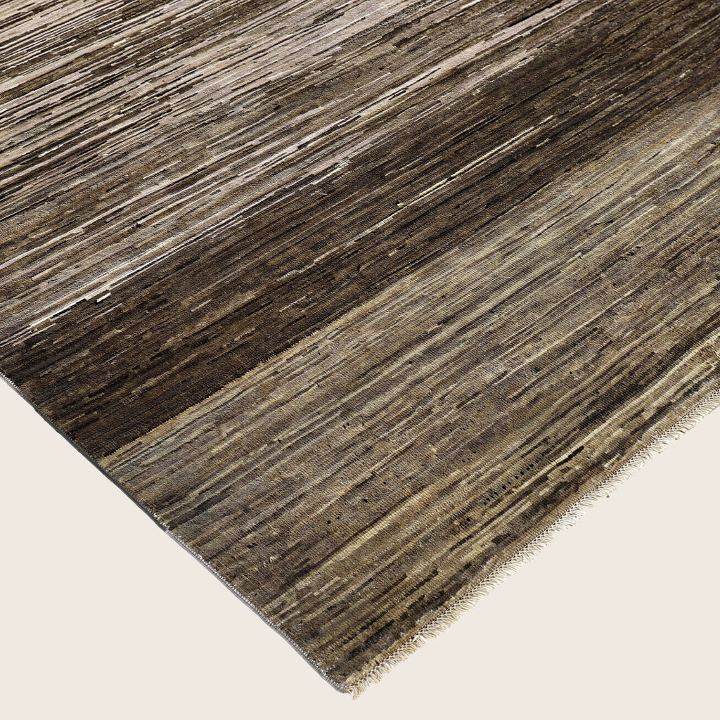 Braune Alchemie Texturierte Wollteppich - 8'10' x 12'0'
