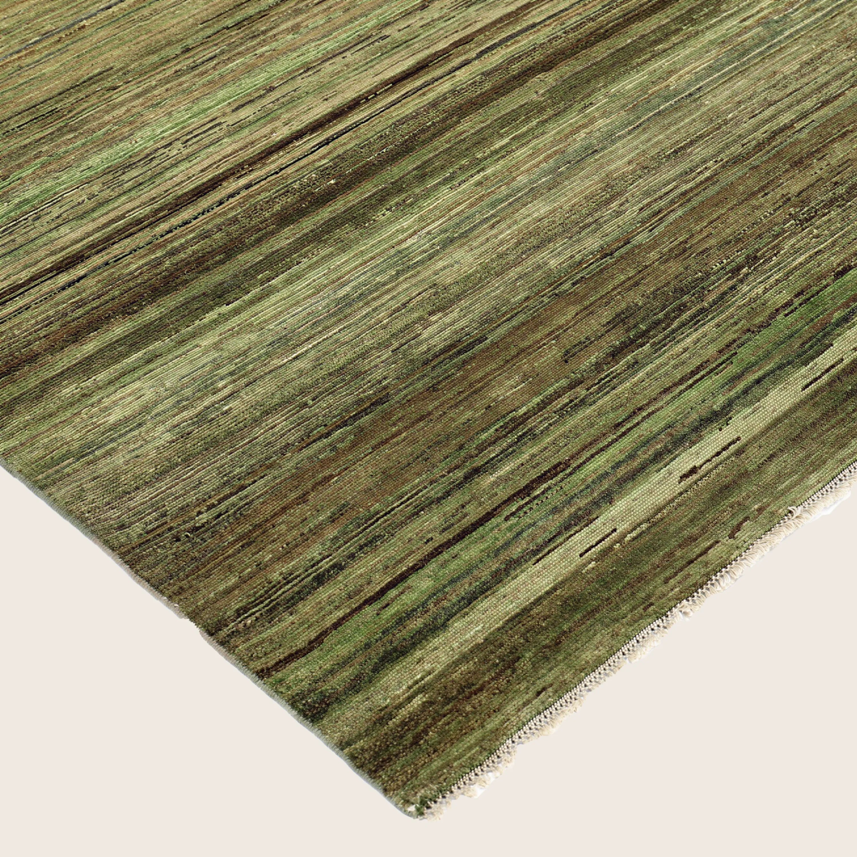Grüne Alchemie Texturierte Wollteppich - 9'0' x 12'0'