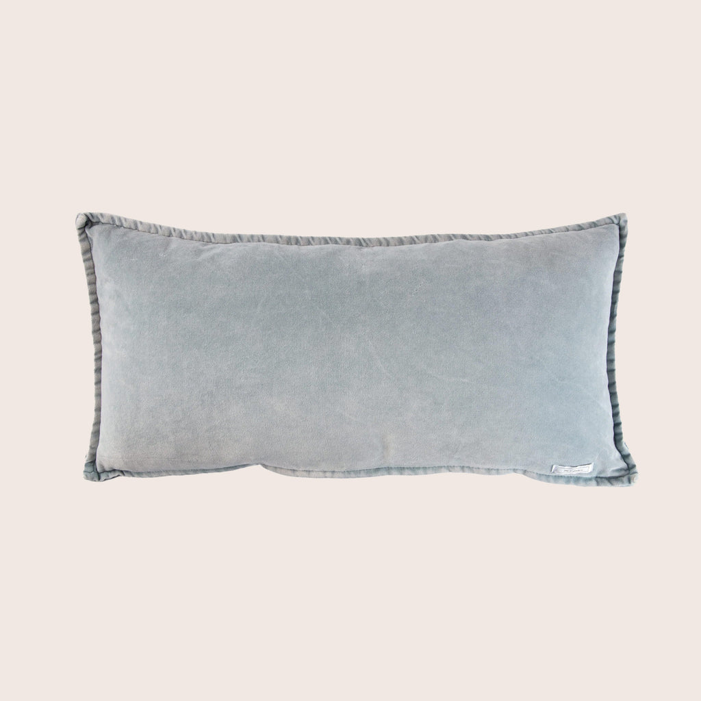 Pip Washed Samt Aqua Kissen