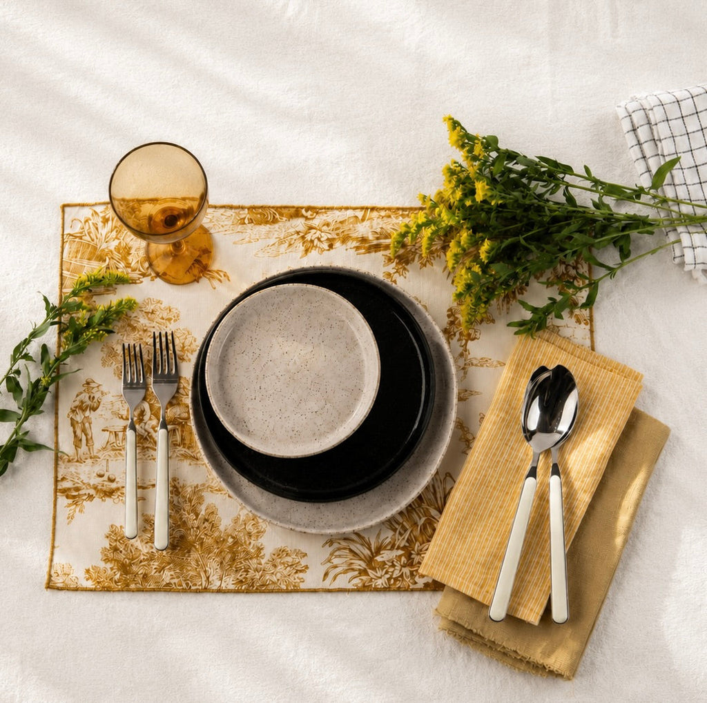 Speckled Stoneware Dessert Platte