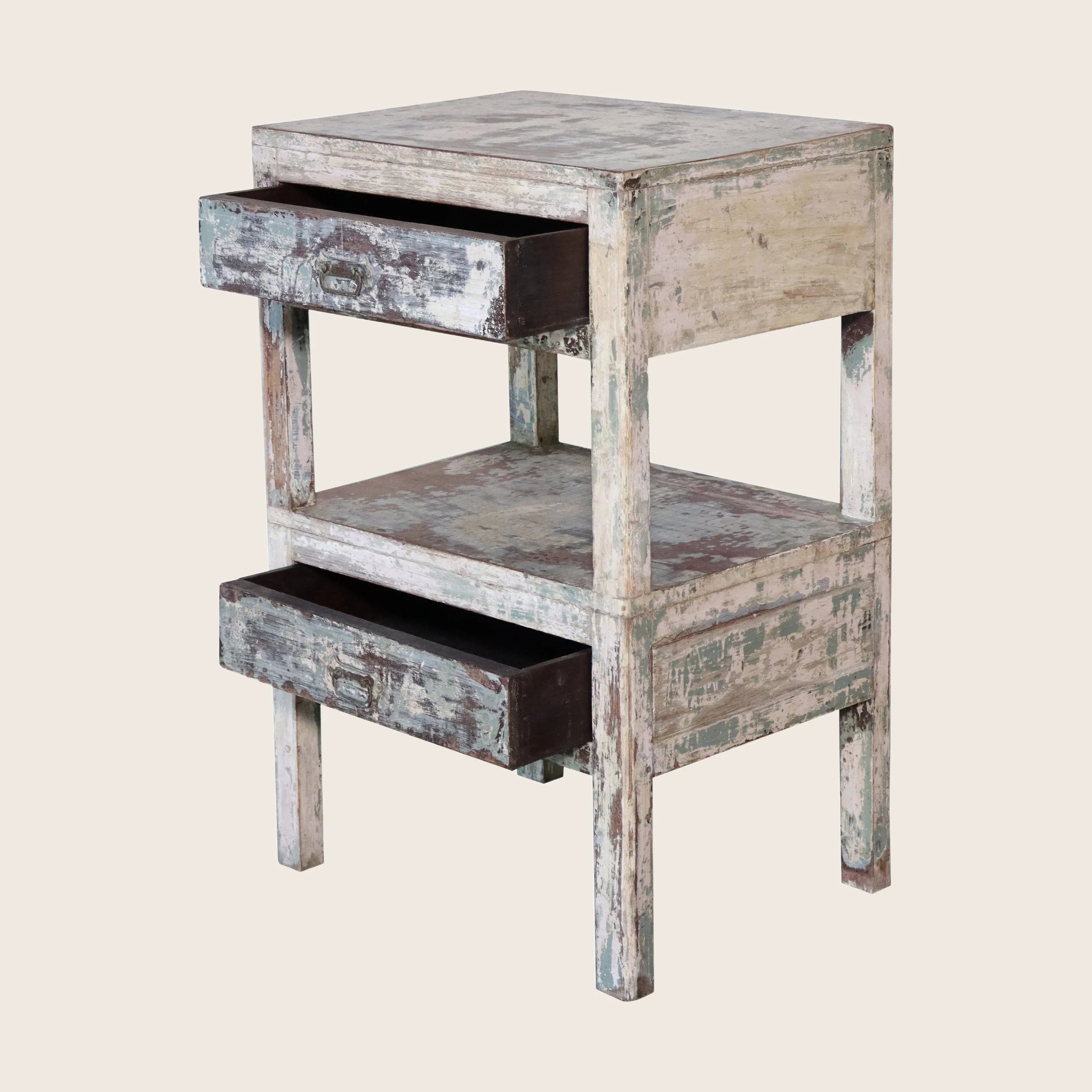 Vintage Zwei-Tier-Speicherendtabelle